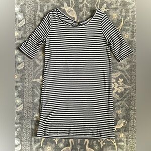 We The Free Frenchie Striped knit Dress Black Cut Out Back